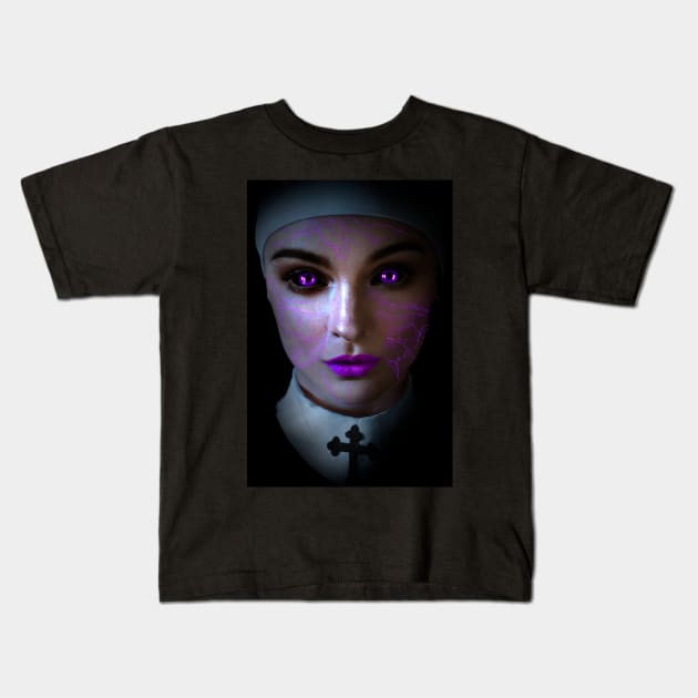 nun Kids T-Shirt by purplegor